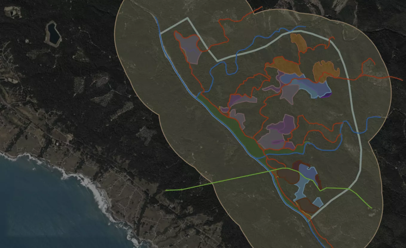 GIS map configuration for forestry projects