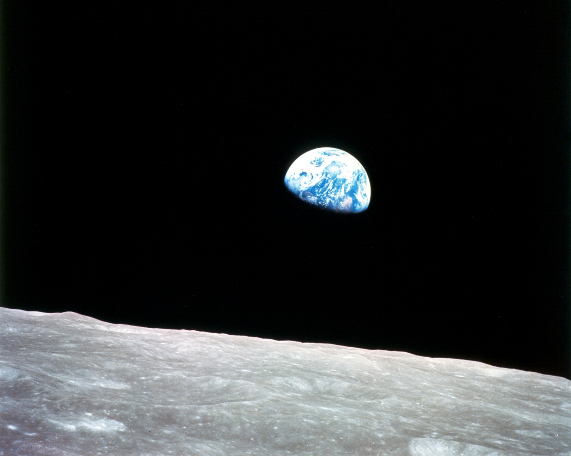 Photo de la Terre prise depuis la Lune