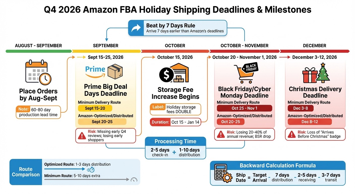 Amazon FBA Holiday Shipping Deadlines and Inventory Timeline for Q4 2026