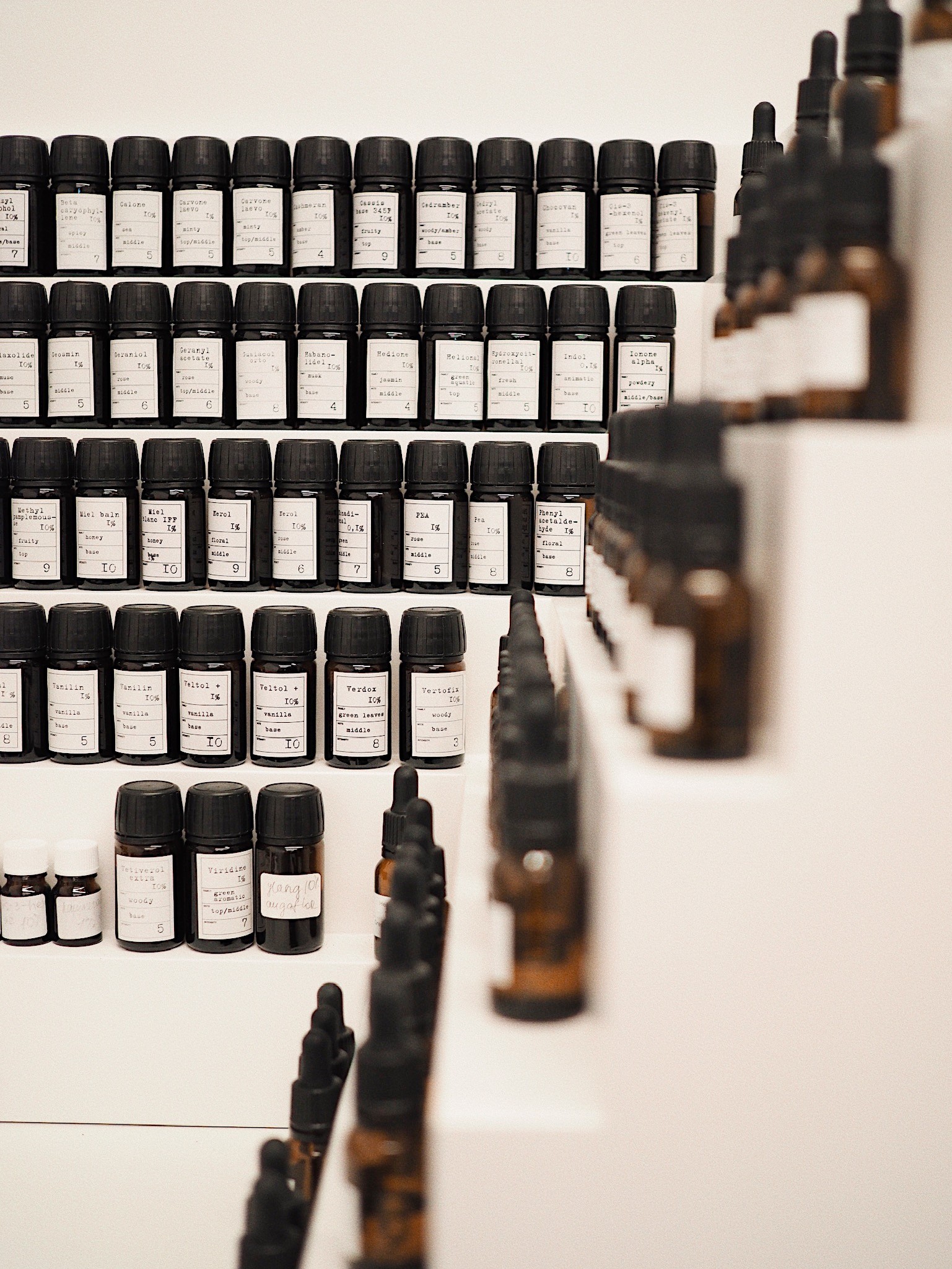 Фотография парфюмерных компонентов в студии Storysmell