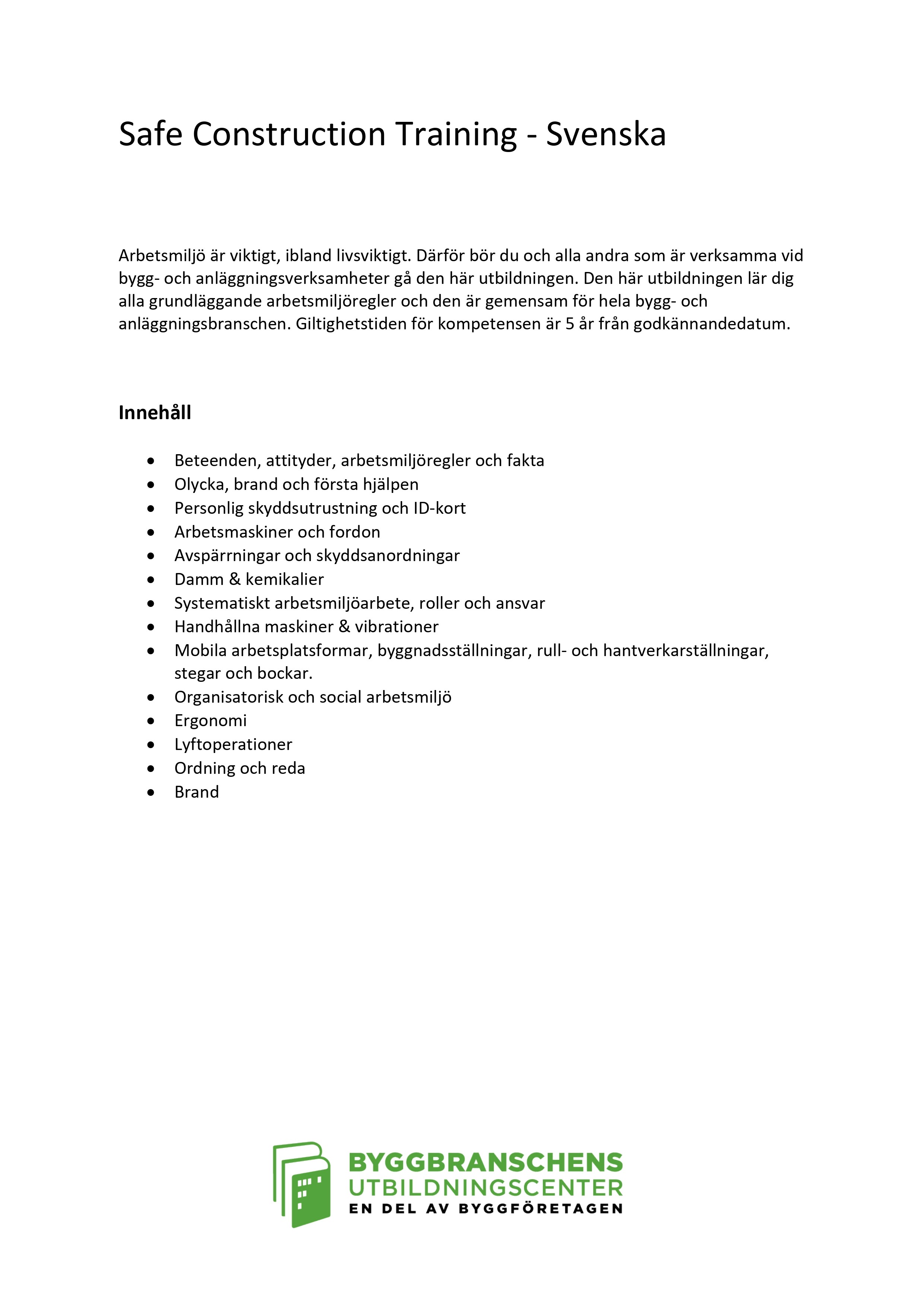 Markku Heinonen, MH Måleri, Certifikat