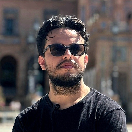 man in black button-up shirt