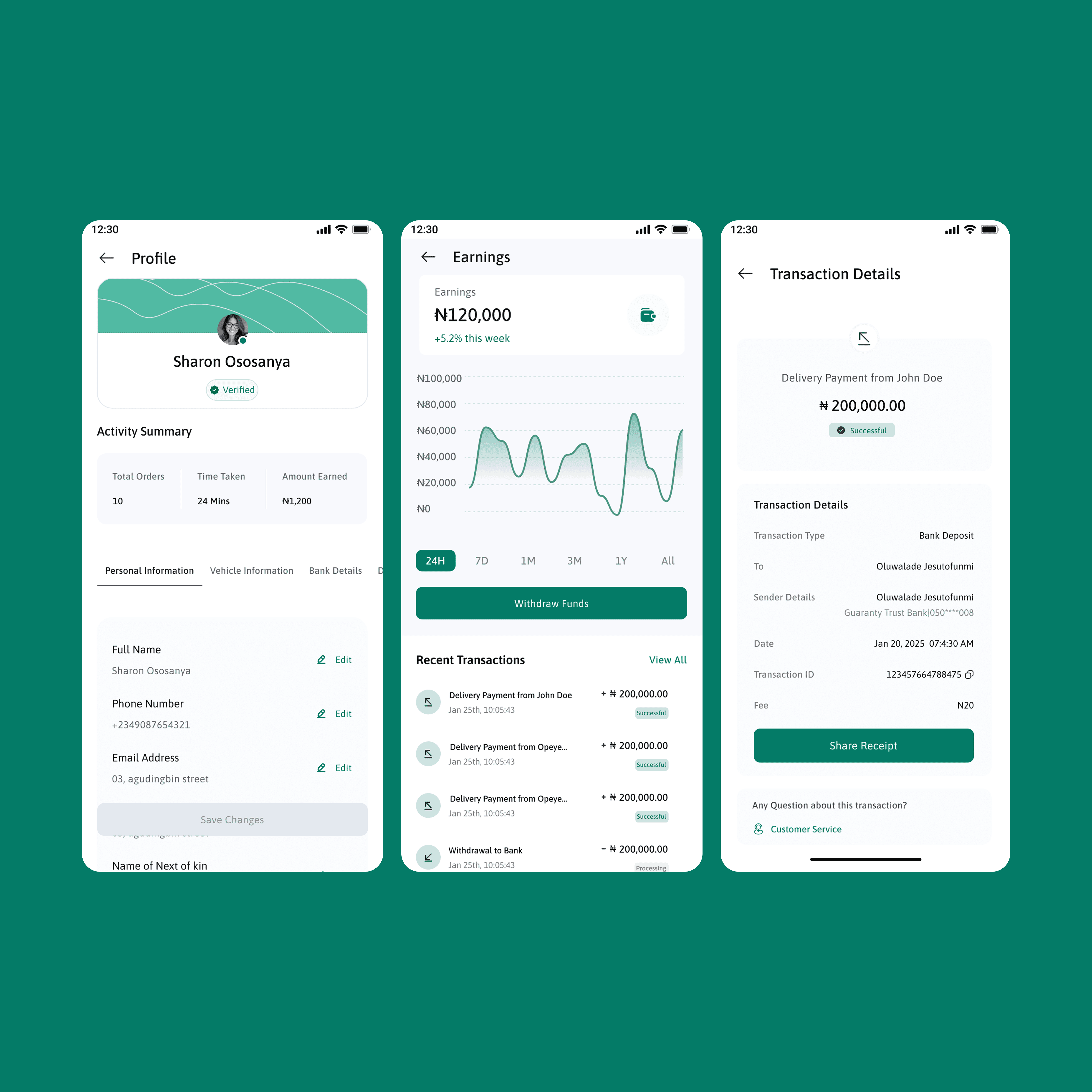 🏍️ Rider Experience (Mobile App), screen 5