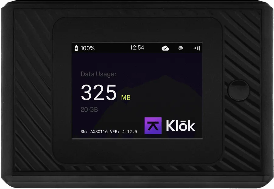 Klōk Privacy Hub showing its home screen