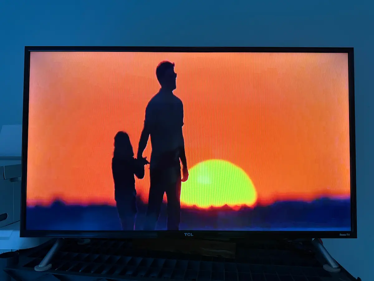 Scene from the movie Gifted showing Frank and Mary Adler standing together at sunset during a conversation about faith, belief, and uncertainty.