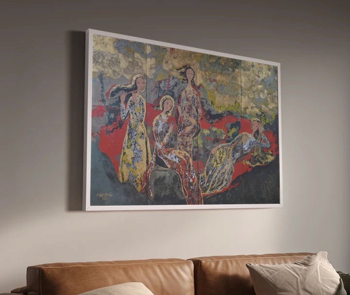 premium art poster and canvas prints, with originals available, from QART , of the artwork " In the Moon Garden "