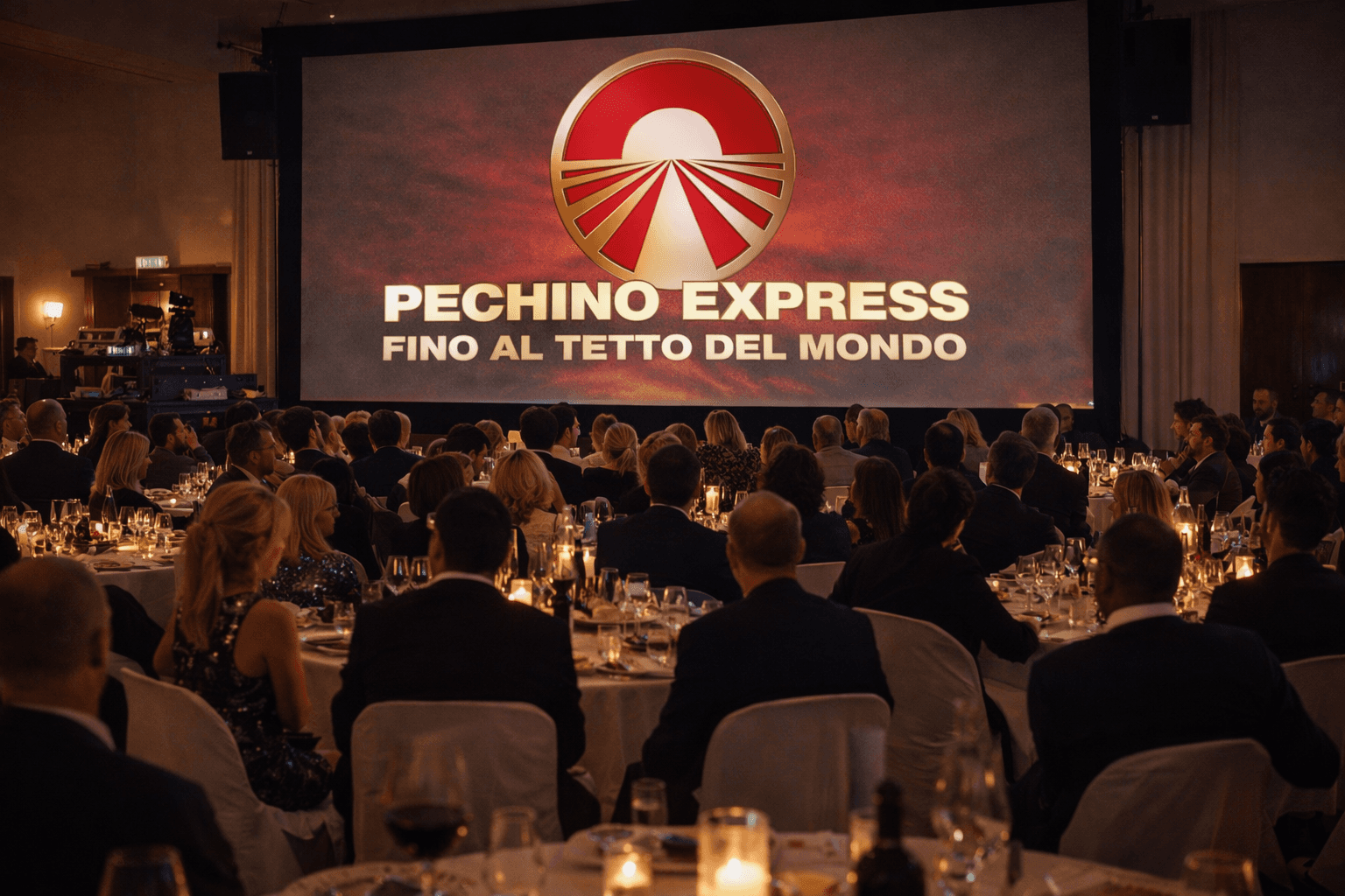 Evento per la produzione di Pechino Express a Milano con cena VIP e proiezione finale in diretta.