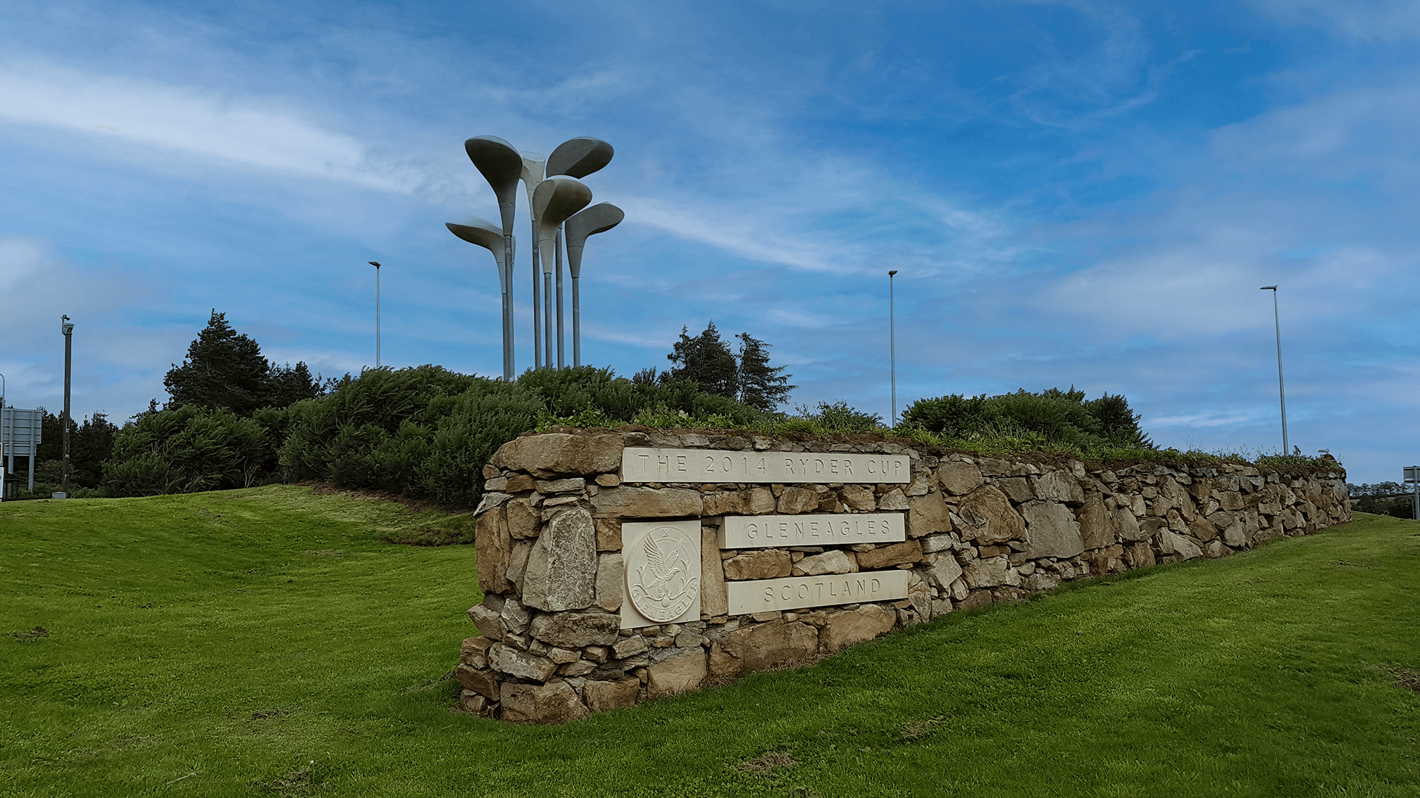 Large-scale outdoor public artwork sculptural sport installation made from jesmonite and glavanised steel