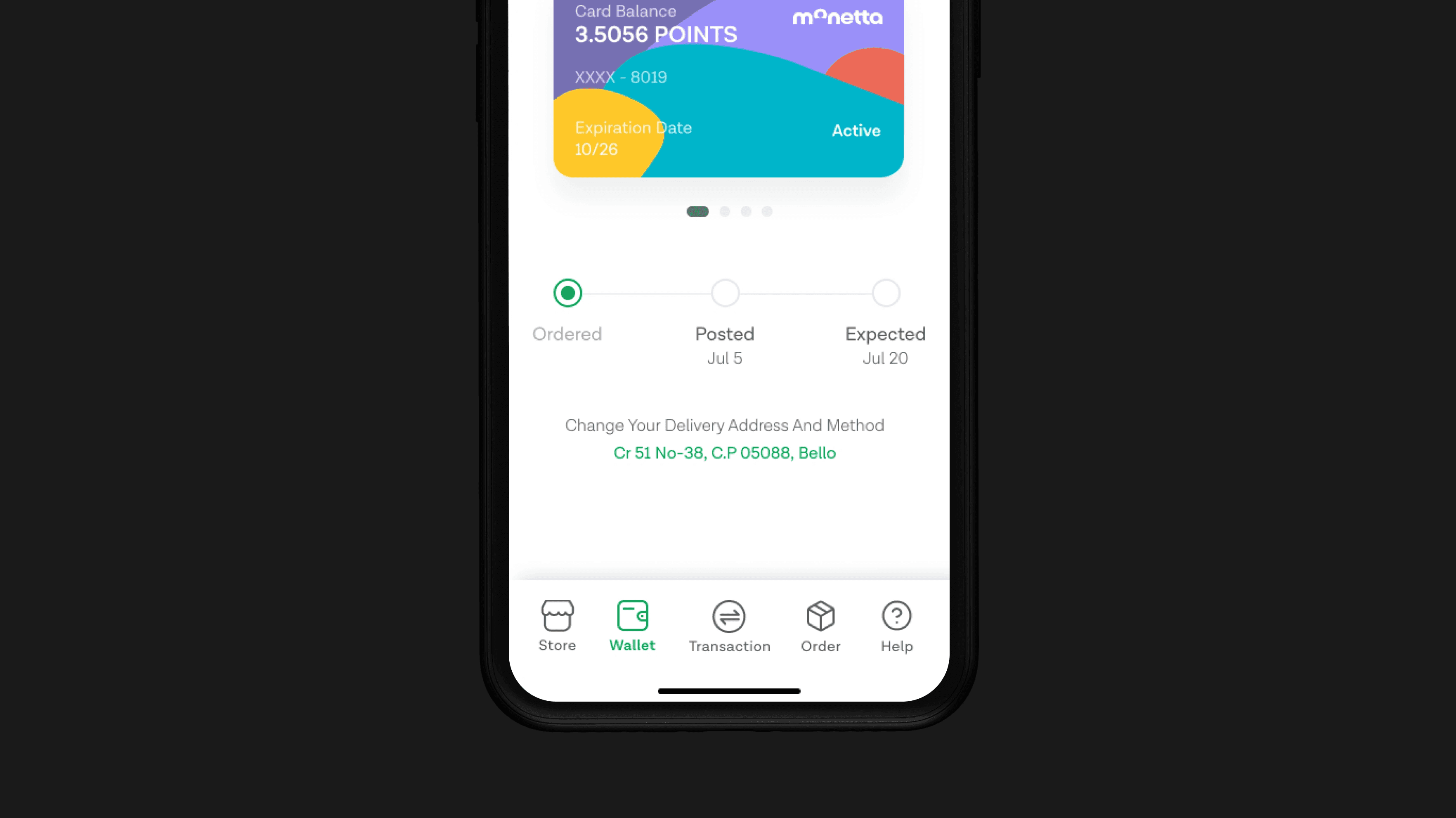 Minimalist bedroom with two abstract paintings.