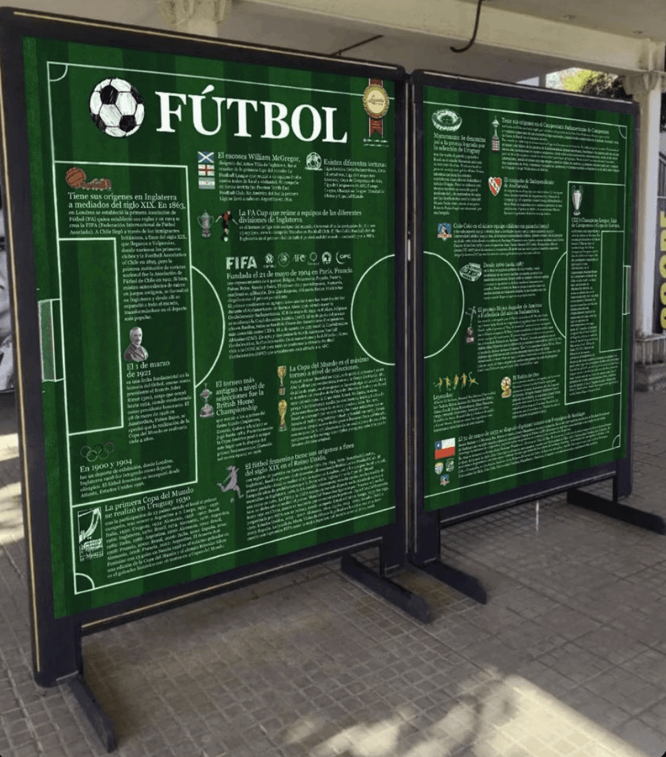 Exposición Leyendas del Deporte junto a María José Moya, la patinadora chilena de velocidad multicampeona.