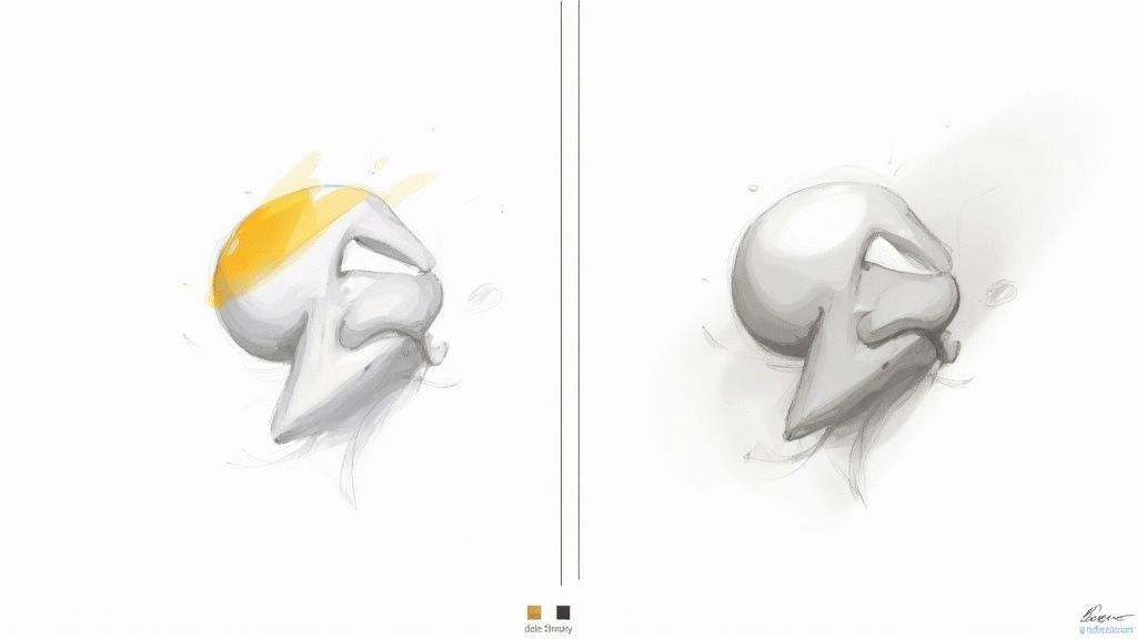 A polished 3D house render being reviewed on a large screen during a client meeting.