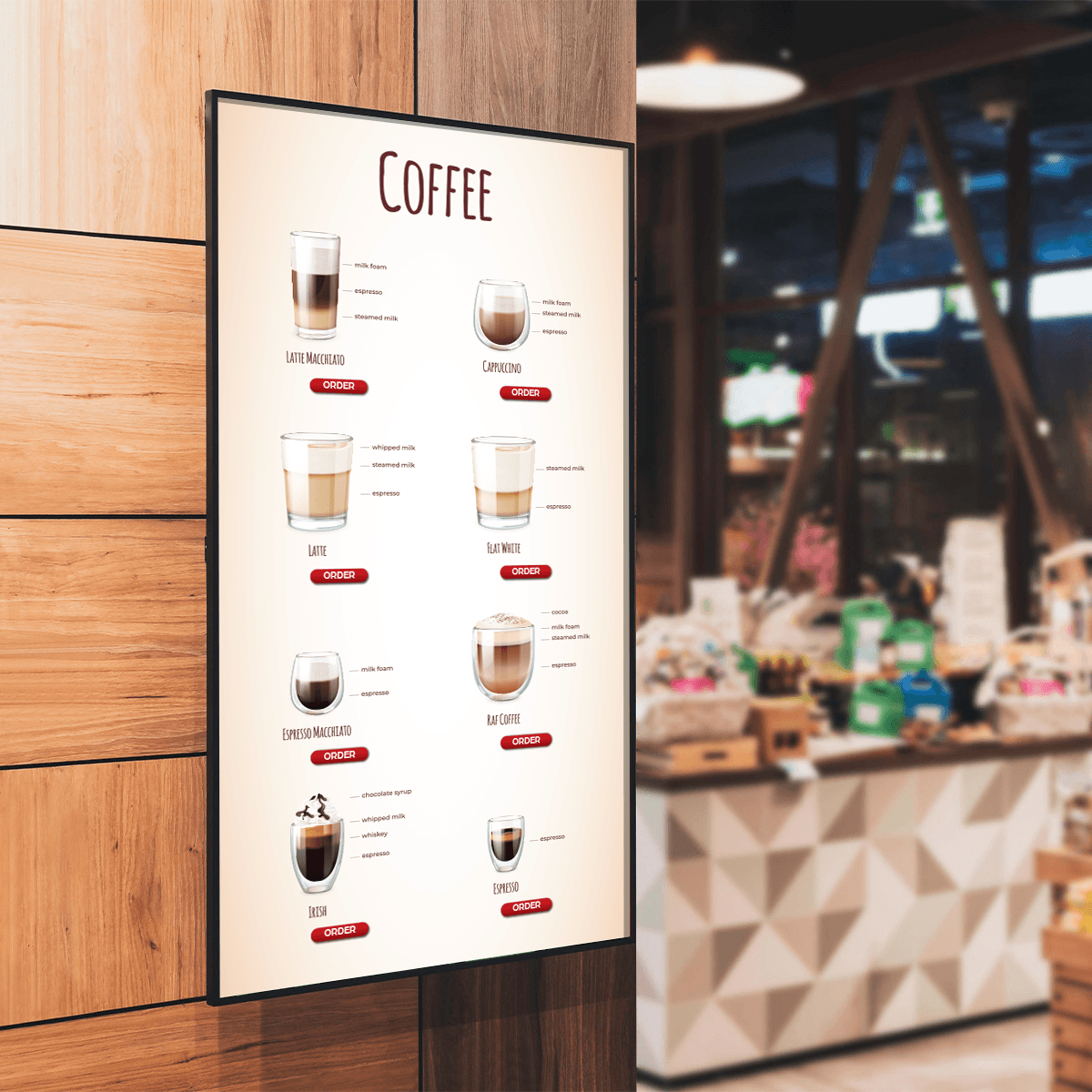Wall-mounted kiosk