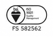 BSI ISO 9001:2015 – Certificate FS 582562