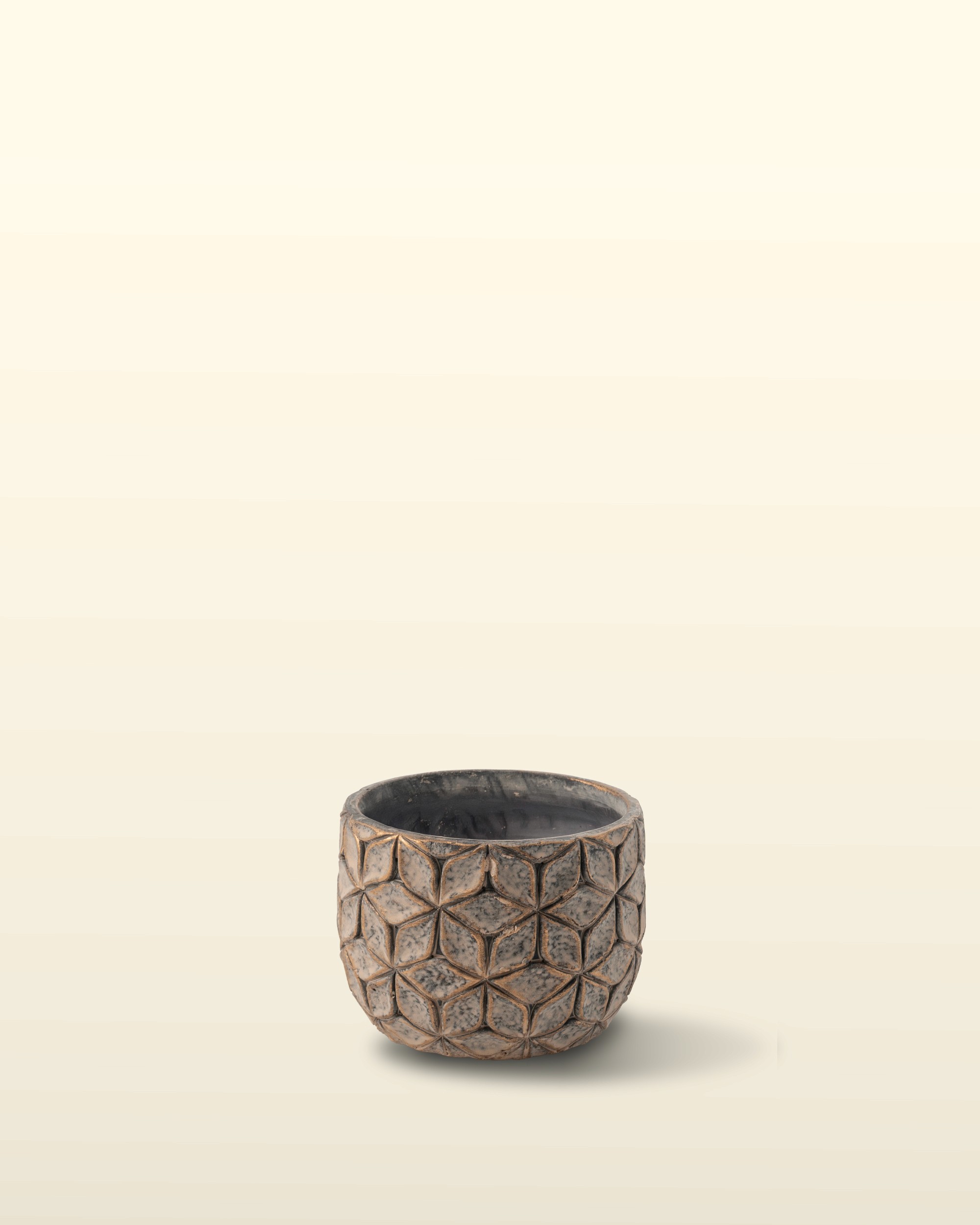 حوض صغير بني فاتح — 21×21×13 سم — البيت الأخضر