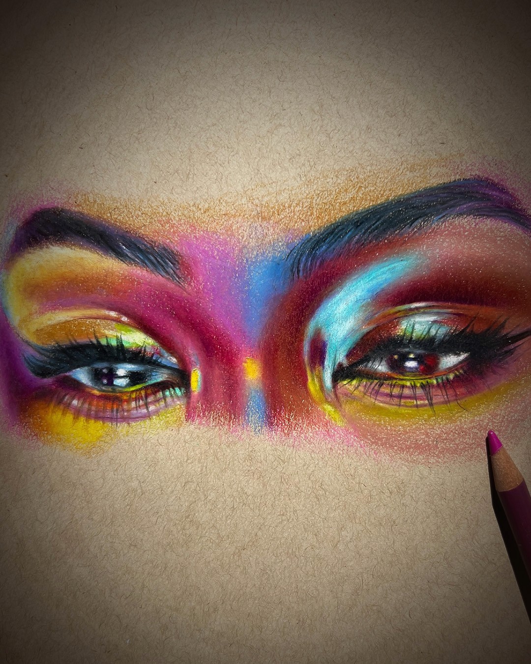 color pencil drawing of a woman by DrawnbyDara