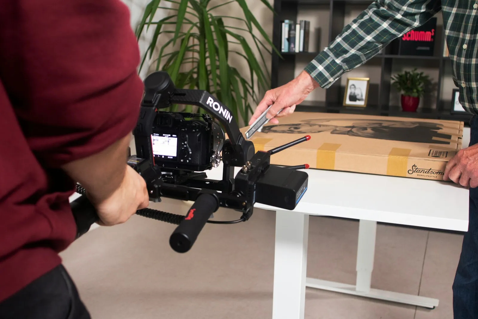 Camera recording a daily investigative video report
