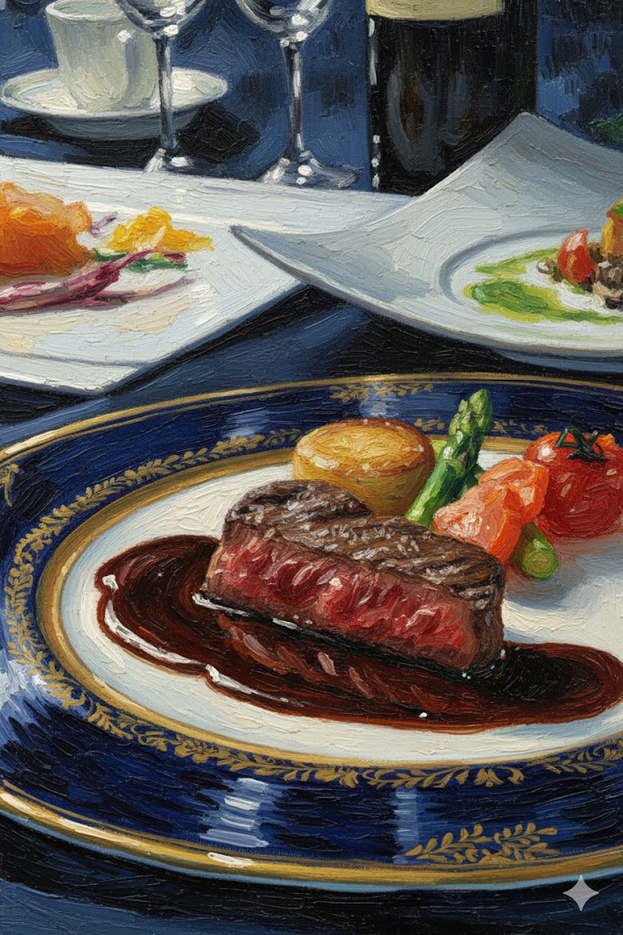 dish on white ceramic plate