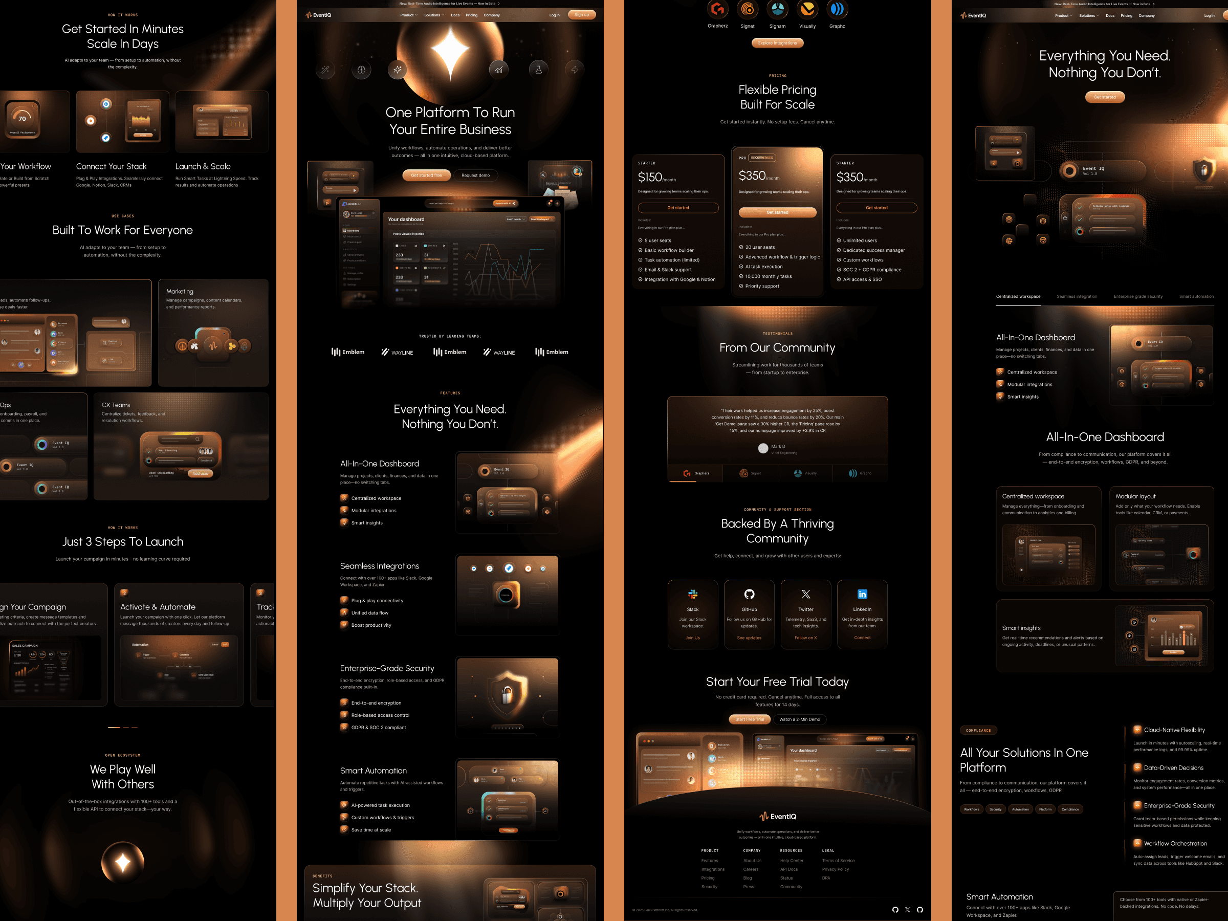framer ai saas template