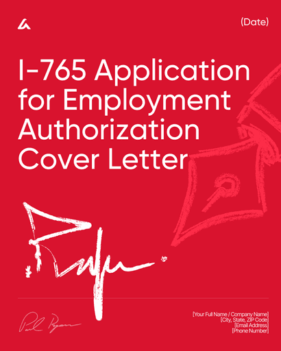 I-765 Application for Employment Authorization Cover Letter