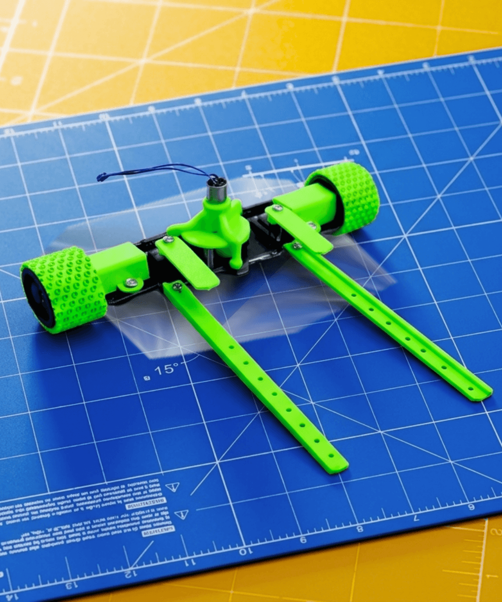 Suction LFR chassis on blue cutting mat