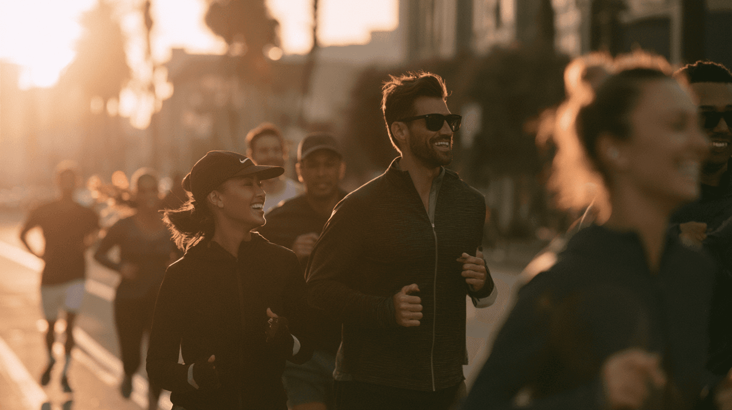 Runners at the Stride Social Shakeout session