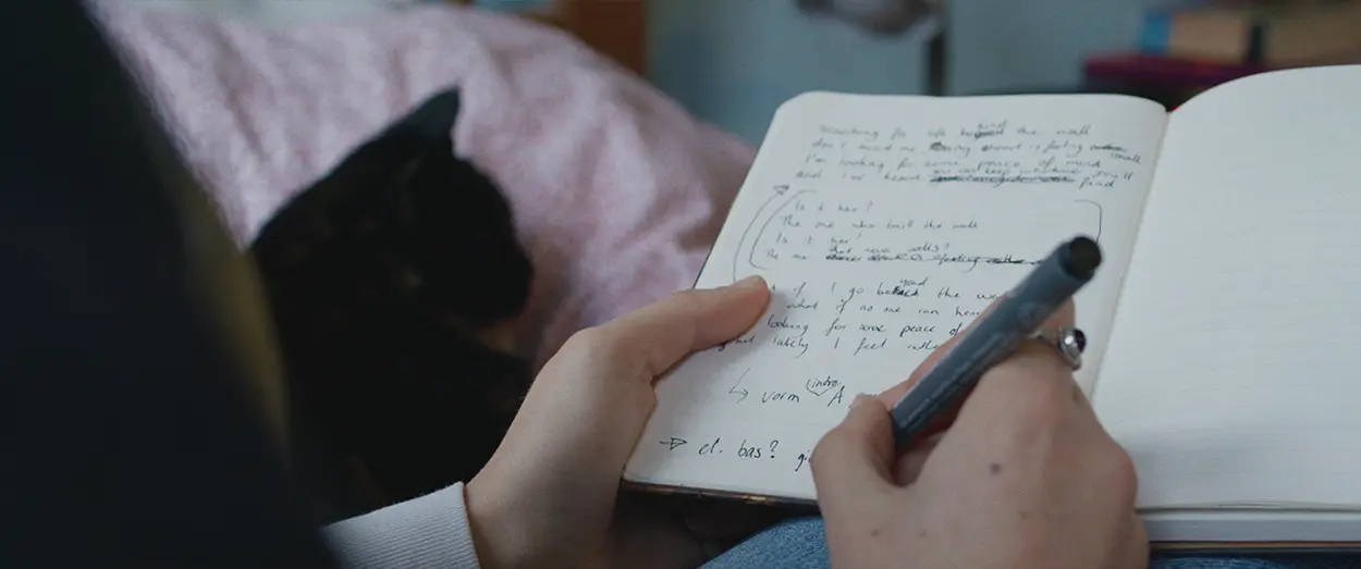 Girl writing in diary