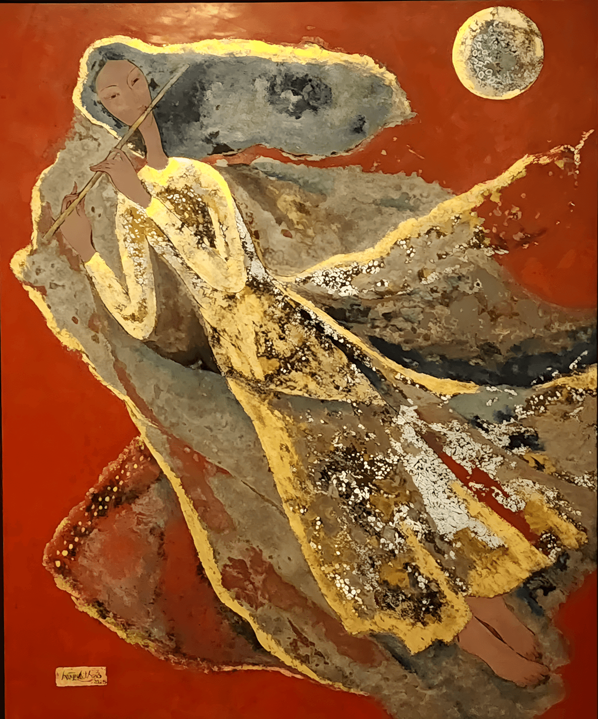 premium art poster and canvas prints, with originals available, from QART , of the artwork " Full Moon "