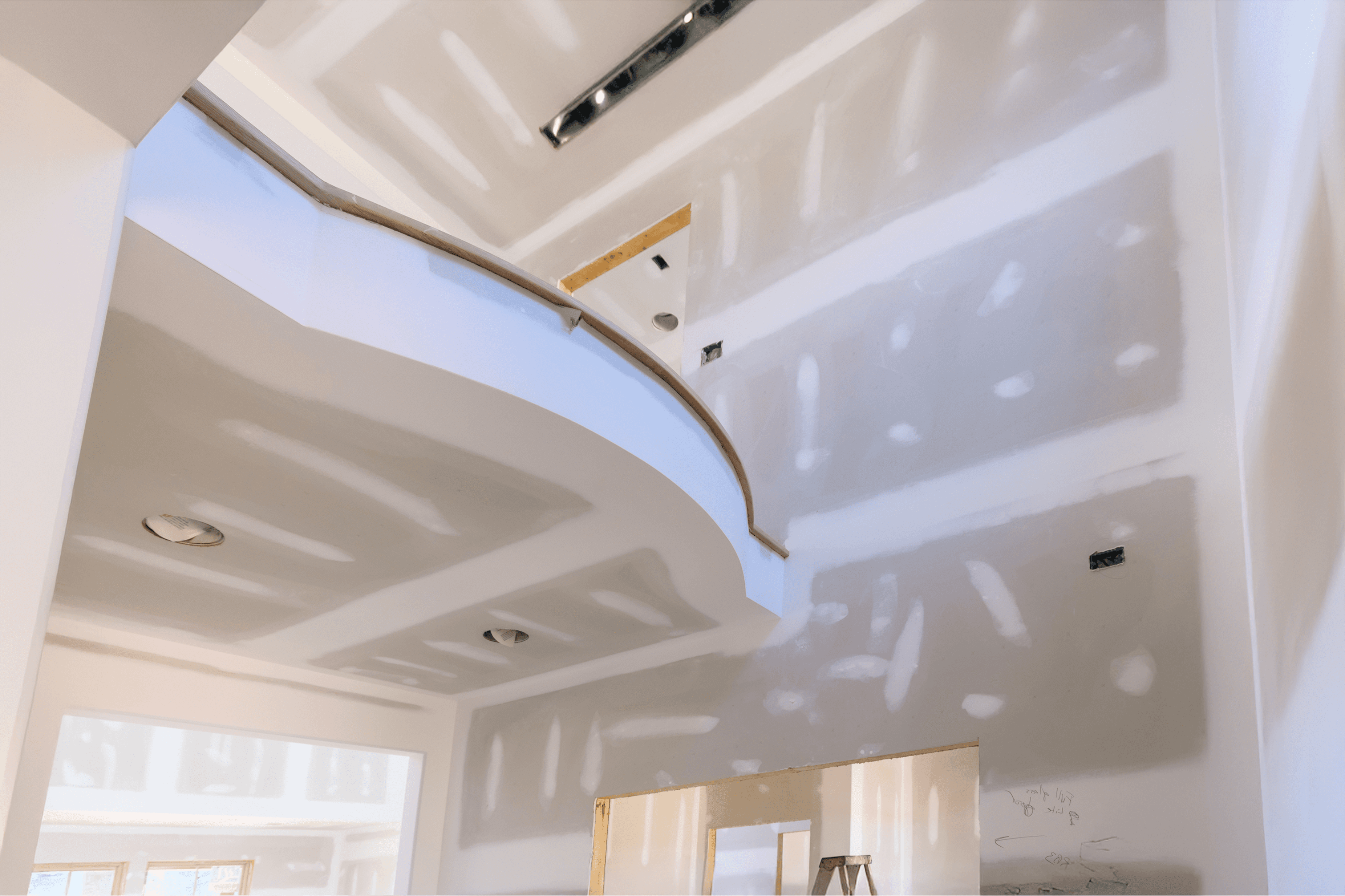 upscale home in progress getting completely new drywall