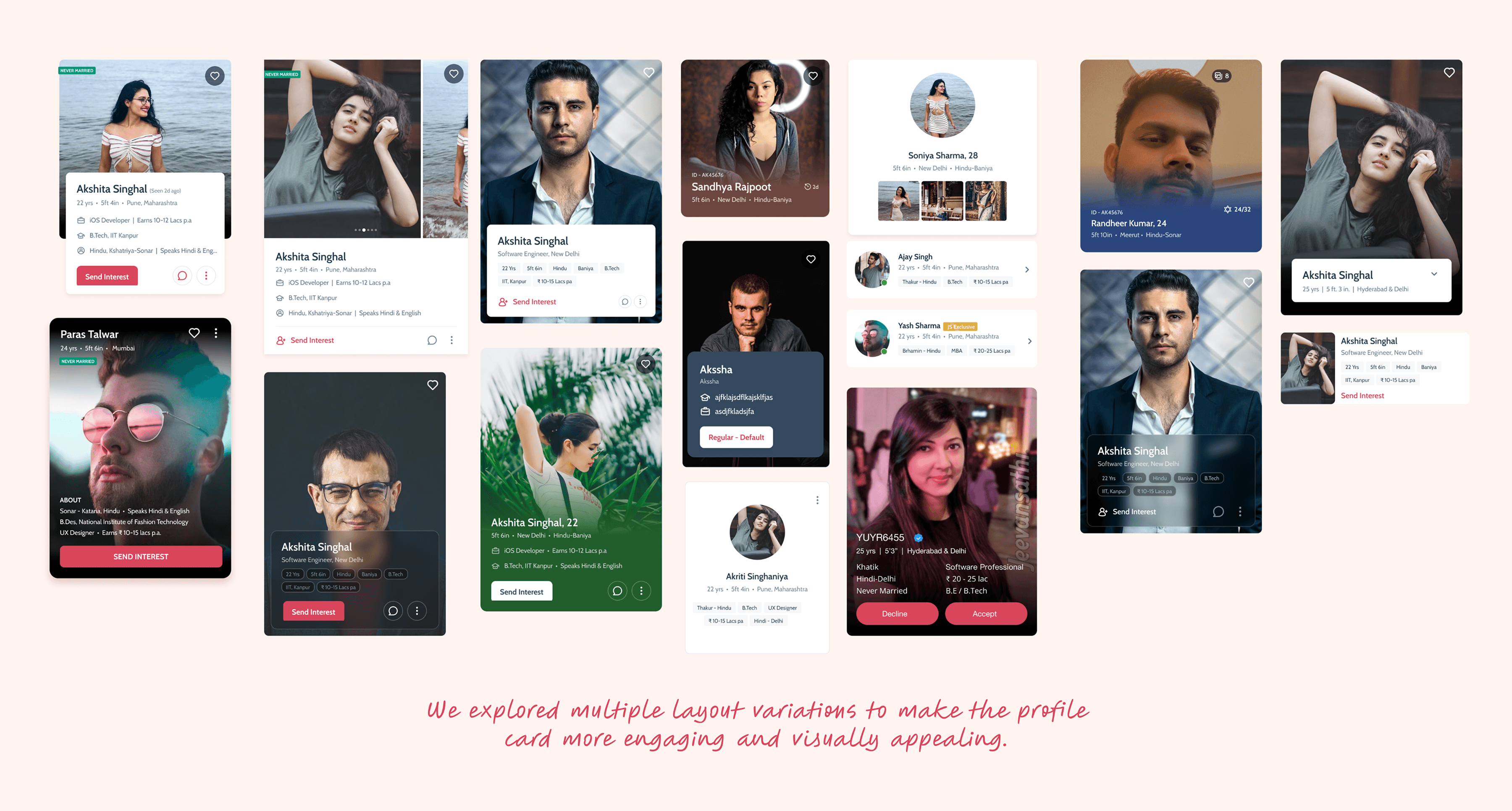 Profile card explorations