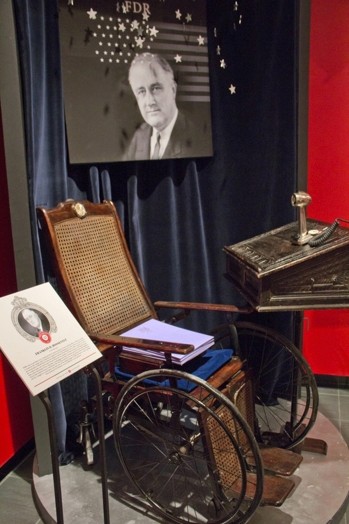 wheel-chair with books on it
