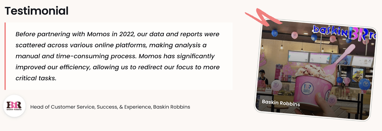 Momos customer testimonials