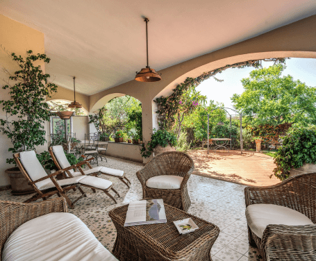 Luxury hotel room with sea view on the Sorrento Coast
