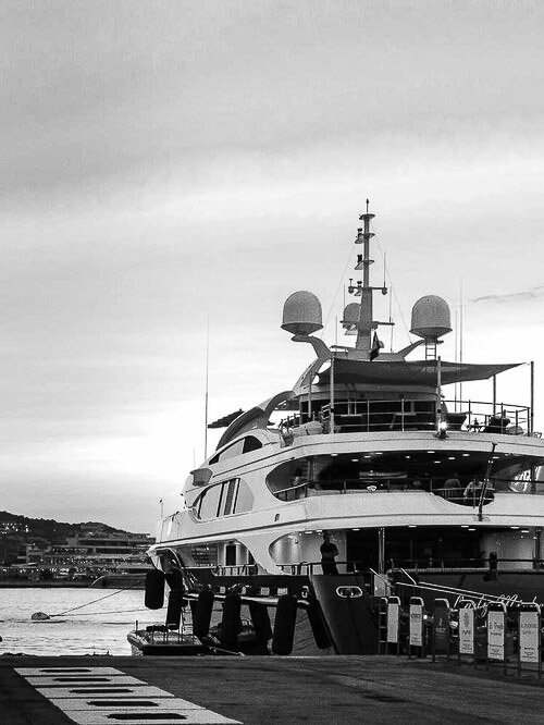 Private yacht moored in Olbia Sardinia - Costa Smeralda luxury destination