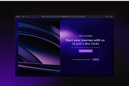 Welcome registration design