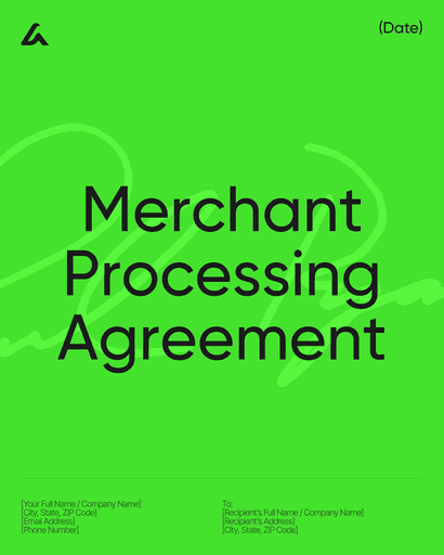 Merchant Processing Agreement