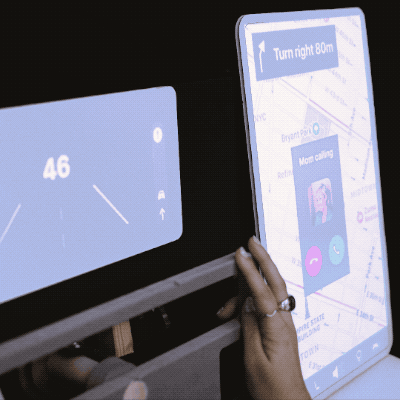Projection mapping sketches on rough foam-core mock-ups bring ideas to life almost instantly.