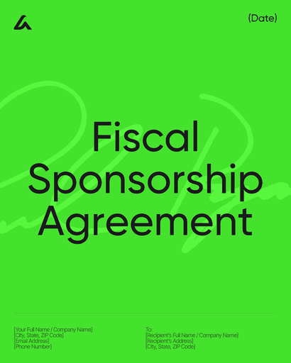Fiscal Sponsorship Agreement