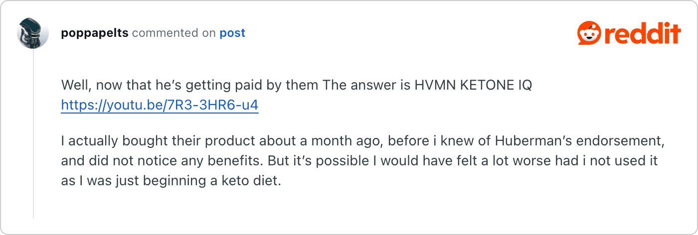 Post on Reddit