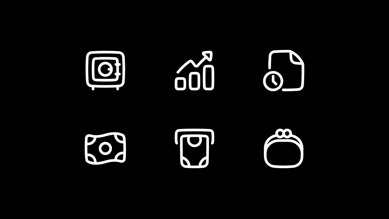 Plump Line Finance Icon Set