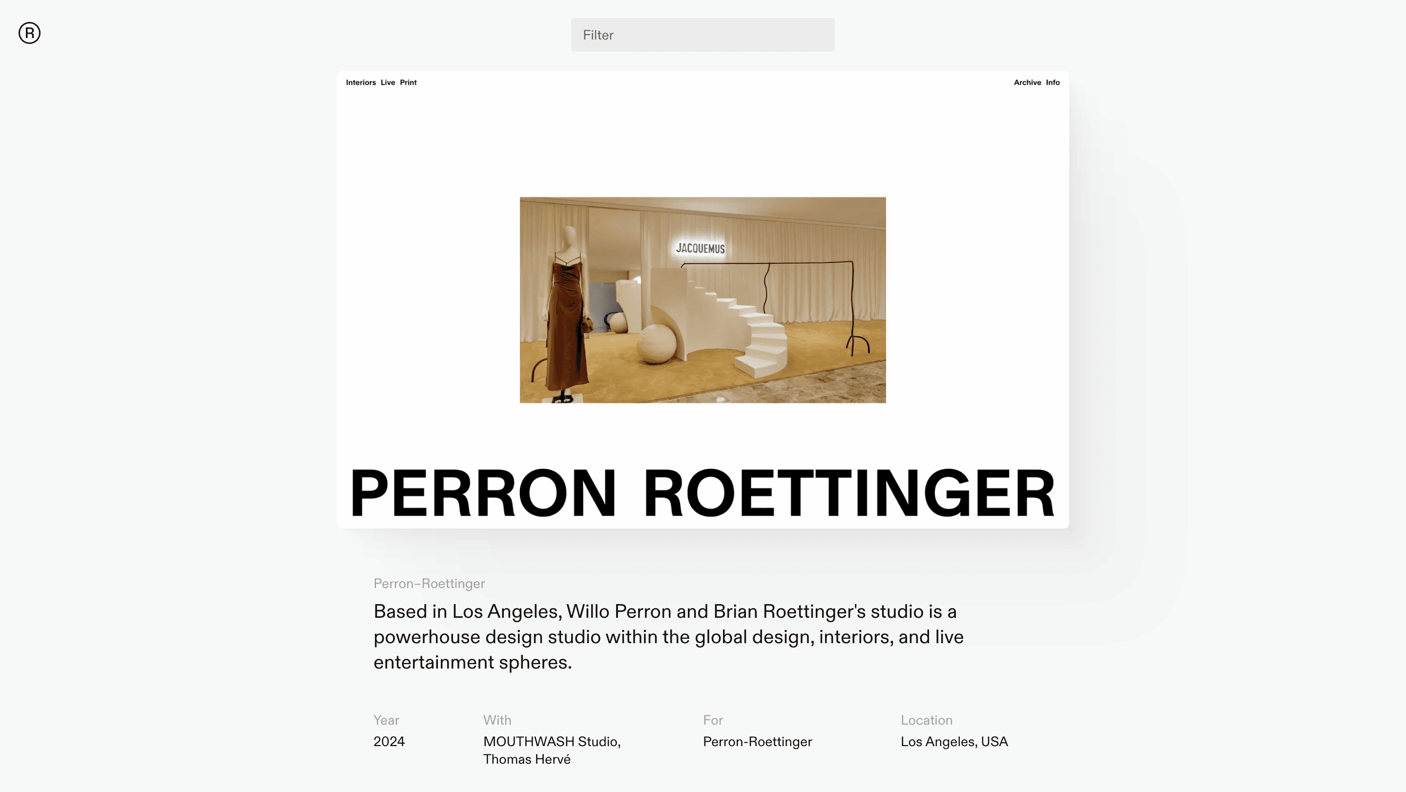 Curated website showcase highlighting contemporary visual direction.