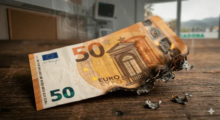 Pérdida de poder adquisitivo y valor real del dinero ahorrado en el banco a causa de la inflación.
