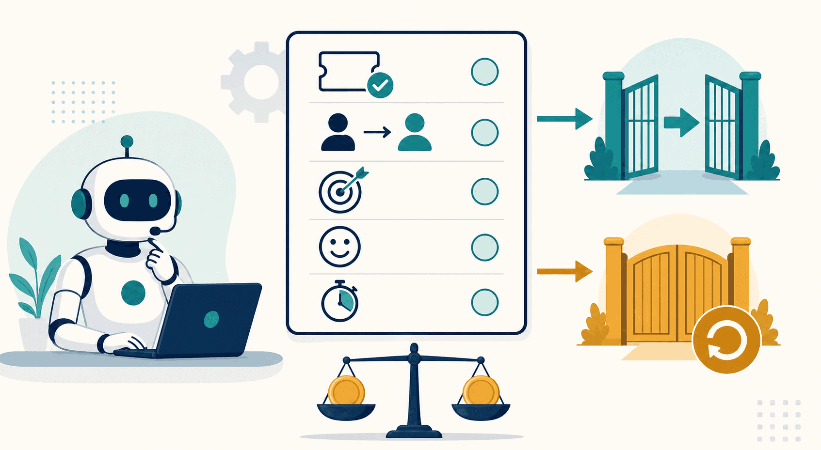 Scorecard for the final go or no-go decision at the end of an AI support agent pilot