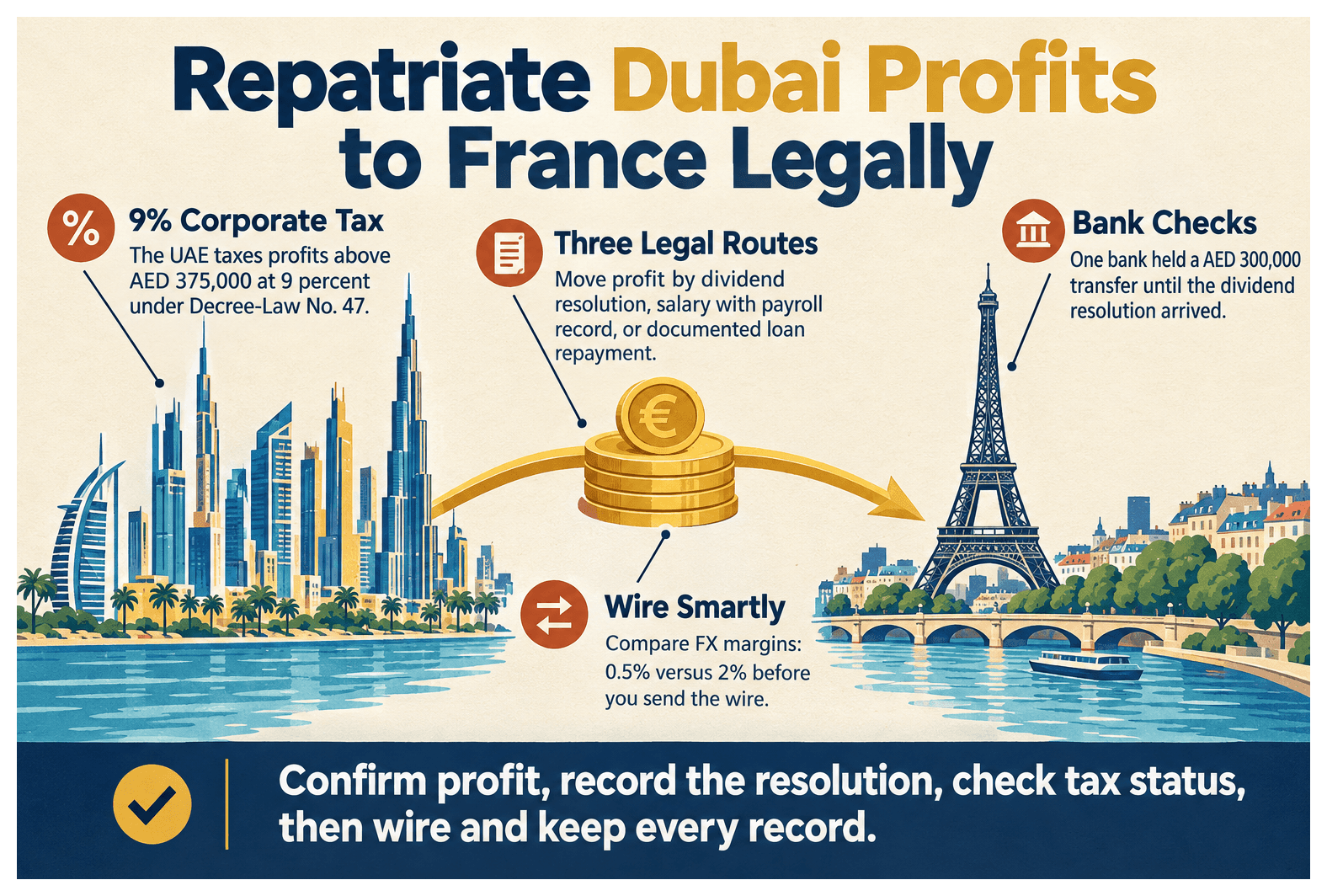 Infographic: Repatriating Profits From a Dubai Company to France
