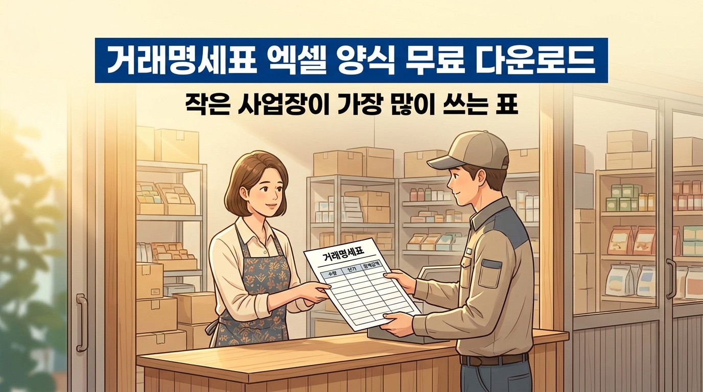 거래명세표 엑셀 양식 무료 다운로드