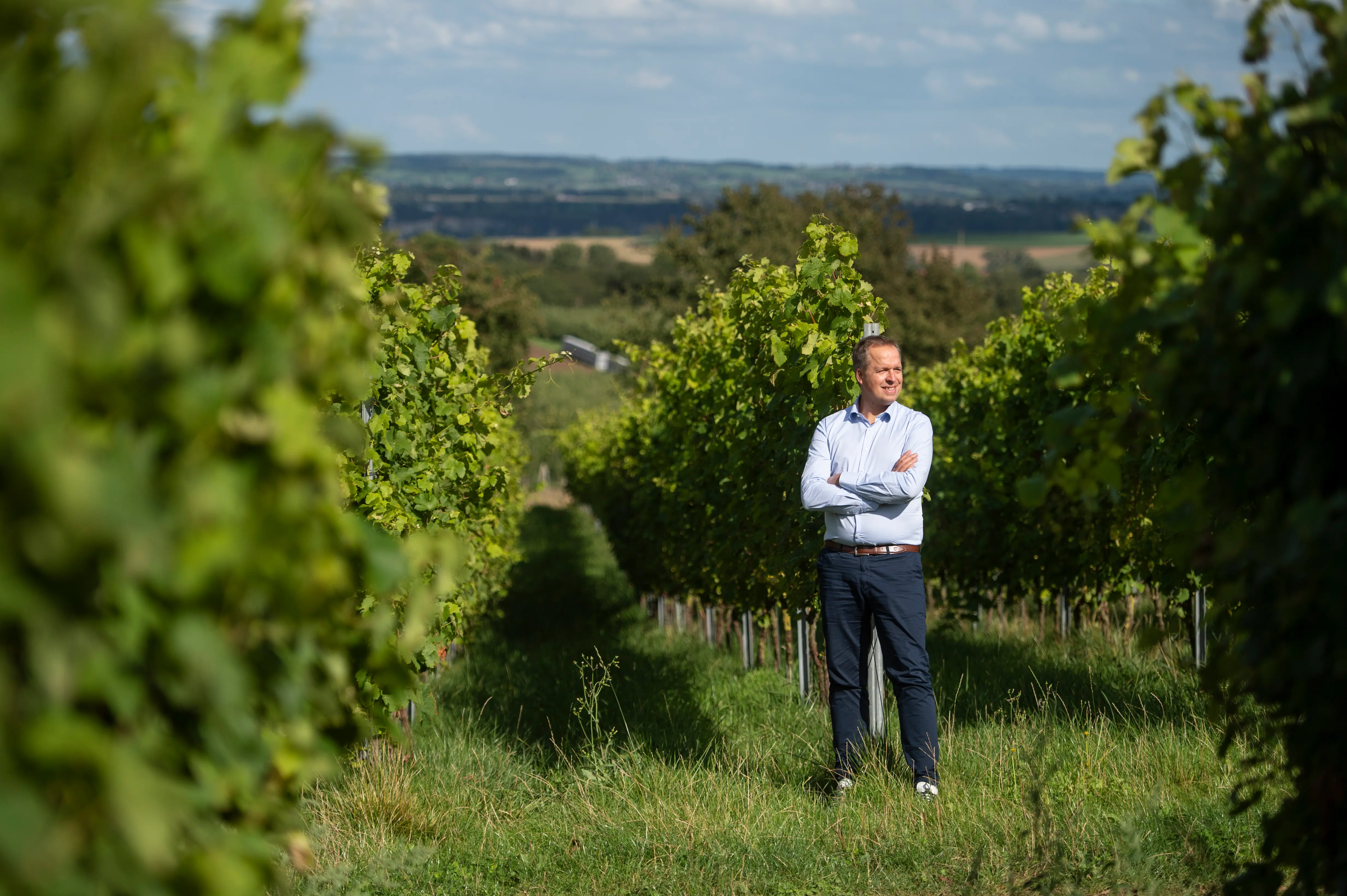 Christophe Heynen MW dans les vignes