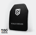 Level 3+ RF1 Rifle Armor Plate 10x12 Double-Curve angled view — Ace Link Armor