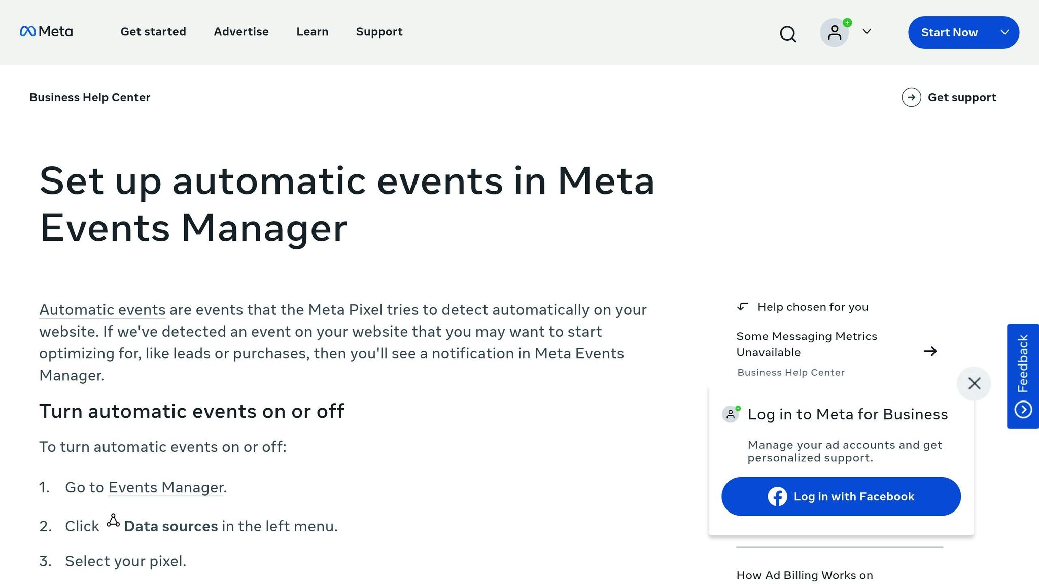 Meta Events Manager