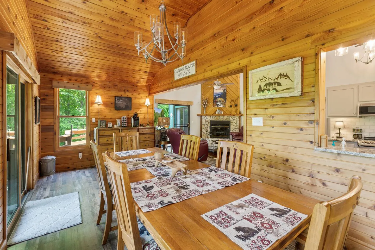 Bella Vita dining room set for a family meal