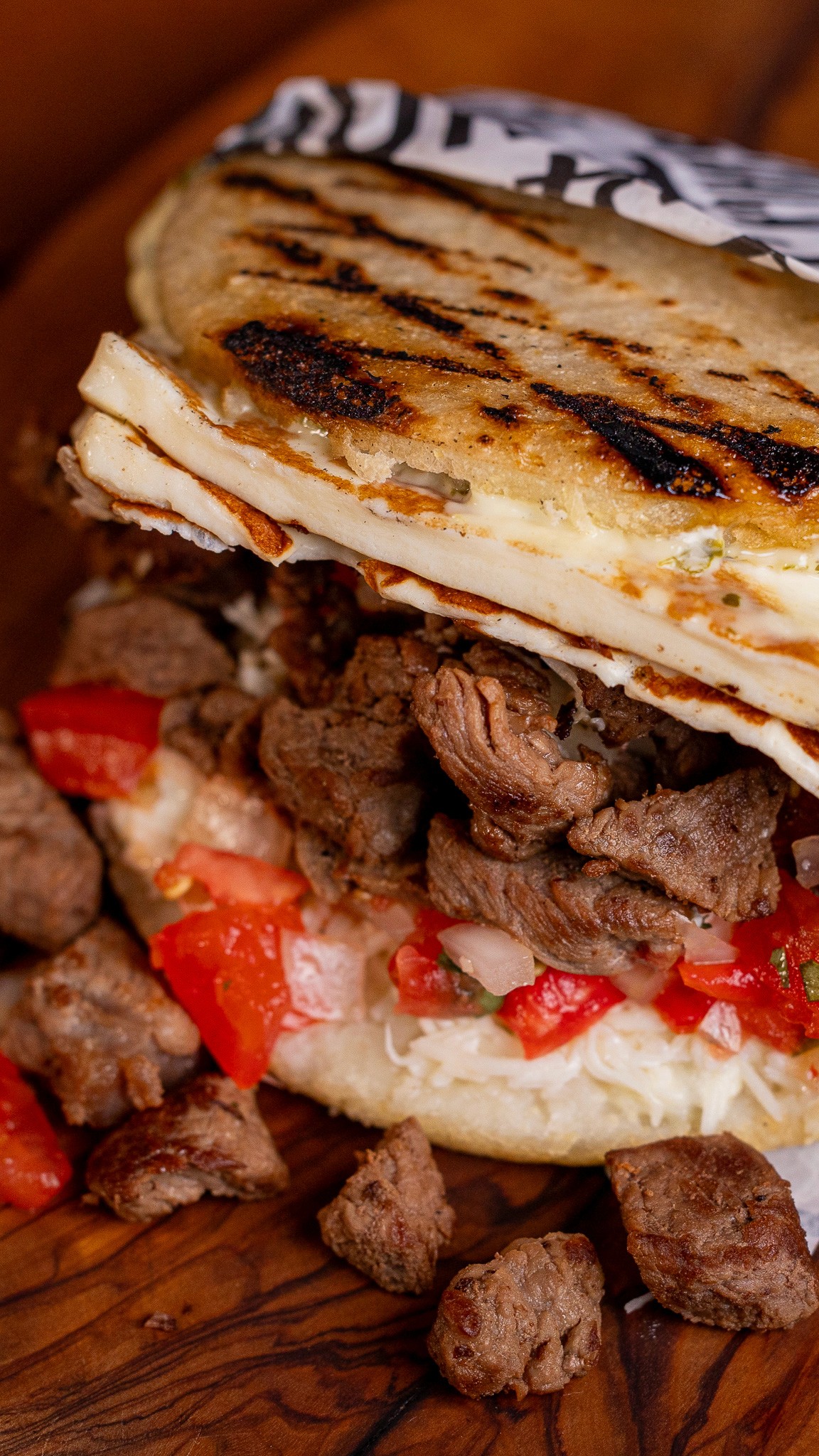 Arepa de Picanha at Las Rubias Grill's Westchester Food Truck