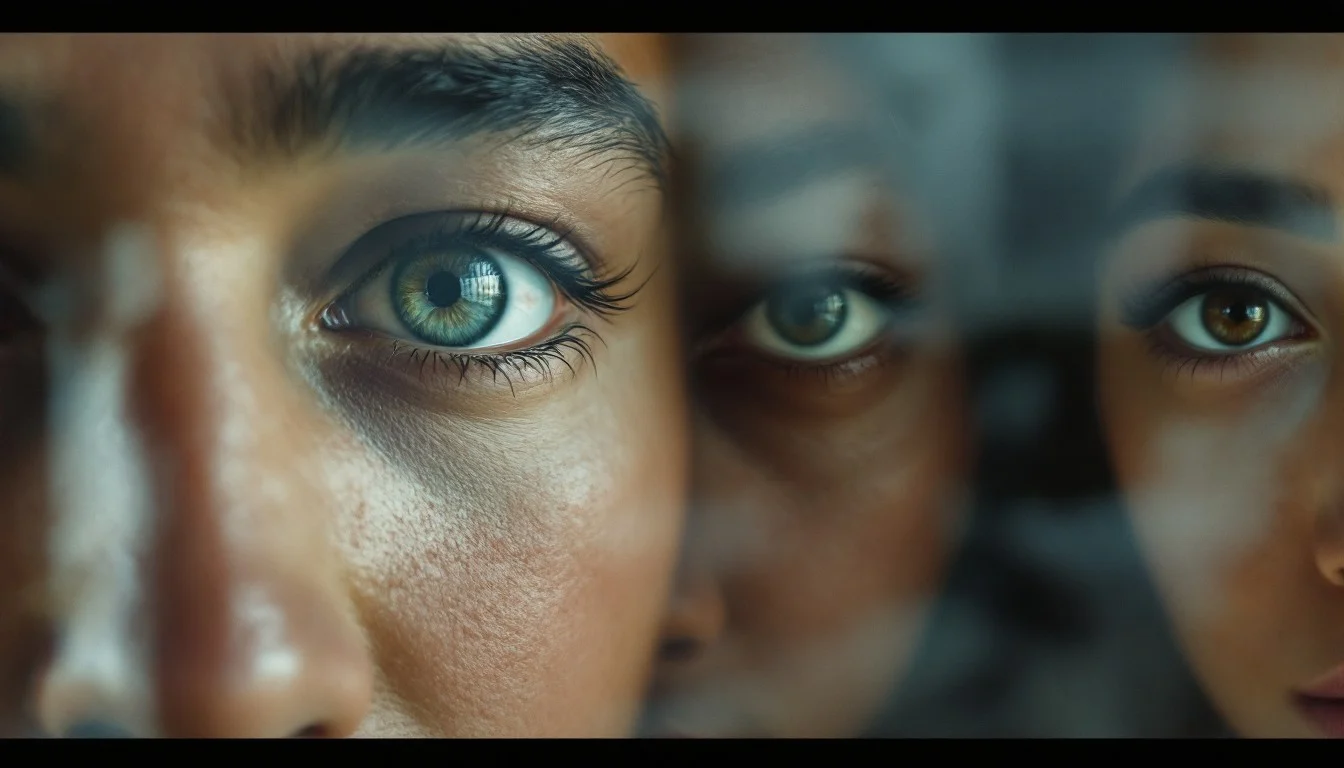 heso blog image, woman with a reflection on the window